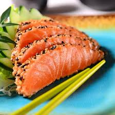 15. Flamed salmon sashimi