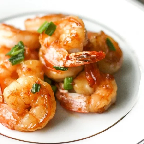 36. fried shrimps with garlic sauce